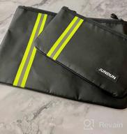 img 1 attached to Ultimate Protection For Your Valuables: Upgraded 2-Pack Fireproof Document Bags With Waterproof Lining And Reflective Strip - Ideal For A4 Documents, Cash, Passport And More review by Justin Ewing