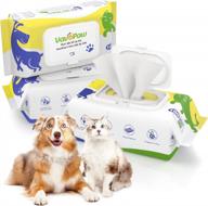 vavopaw dog wipes for paws and butt, pet wipes for dog cat, unscented hypoallergenic thick dog grooming wipes for cleaning deodorizing, puppy wipes for face eye ears body bath, 3pack/300 count logo