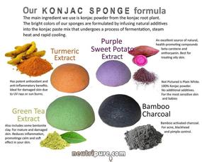 img 2 attached to Konjac Sponge Set Exfoliating Cleansing