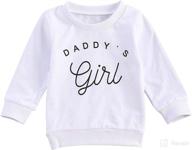 daddy's girl pullover sweatshirt tops, long sleeve shirts for infant toddler baby girls - fall outfit, casual clothes logo