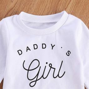 img 2 attached to Daddy's Girl Pullover Sweatshirt Tops, Long Sleeve Shirts for Infant Toddler Baby Girls - Fall Outfit, Casual Clothes