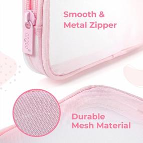 img 2 attached to Organize Your Stationary With The MROCO Grid Mesh Pencil Case In Pink