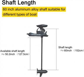img 1 attached to AQUOS Black Haswing 24V 80LBS 60" Shaft Bow Mount Electric Trolling Motor Portable, Variable Speed For Bass Fishing Boats Freshwater And Saltwater Use, Energy Saving, Precise Control, Quiet Operation
