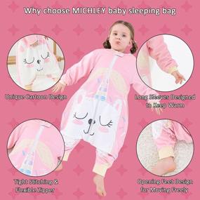 img 1 attached to MICHLEY Kids Winter Wearable Blanket Sleeping Bag Sack With Feet, Long Sleeve Swaddle For Boys Girls, Penguin Design, 5-6 Years