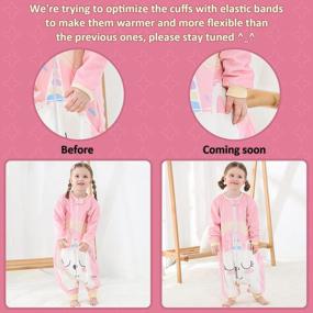 img 3 attached to MICHLEY Kids Winter Wearable Blanket Sleeping Bag Sack With Feet, Long Sleeve Swaddle For Boys Girls, Penguin Design, 5-6 Years
