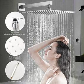 img 2 attached to Cobbe Complete Shower System With Rainfall Showerhead And Handheld - Includes Rough-In Valve Body And Trim For Bathroom Faucet Set