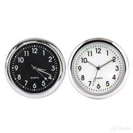 🕒 2 pack car clock - mini quartz analog dashboard time air vent stick-on clock watch for car decoration, universal and luminous - jedew logo