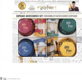 img 4 attached to Cinereplicas - Muffin/Cupcake Boxes (X 96) + Harry Potter Flags (X 96) - Warner Bros Licensed Product - 24 Boxes And Flags Per House - Edible Ink