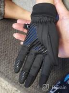 img 1 attached to YukiniYa Water-resistant Touchscreen Kids Winter Gloves: Warm and 🧤 Soft Lining for Boys and Girls 3-15 Years in Black review by Lamar Hopkins