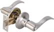 tustin door handle lever with traditional wave design in brushed nickel for bed/bath privacy logo