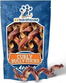 img 4 attached to K9Warehouse Curly Bully Sticks For Dogs – 6-Pack Bully Springs For Puppies, Small And Medium Dogs – Made In USA - 5-8 Inch Dental Chews For Dogs – High In Protein With Essential Nutrients