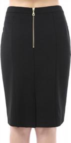 img 2 attached to Phistic Black Roxanne Ponte Pencil Skirt With Zipper Detailing - Size 8 For Women