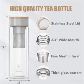 img 3 attached to Kawfle Glass Tea Infuser Bottle