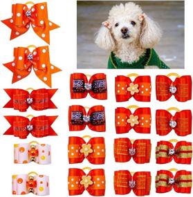 img 4 attached to Choose 10Pairs Rhinestone Grooming Accessories Dogs