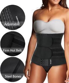 img 1 attached to Get Your Dream Waistline With HOPLYNN Neoprene Sweat Waist Trainer Corset