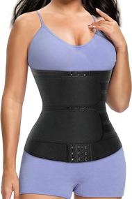 img 4 attached to Get Your Dream Waistline With HOPLYNN Neoprene Sweat Waist Trainer Corset
