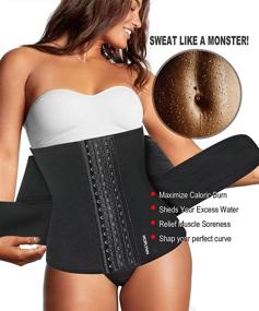 img 3 attached to Get Your Dream Waistline With HOPLYNN Neoprene Sweat Waist Trainer Corset