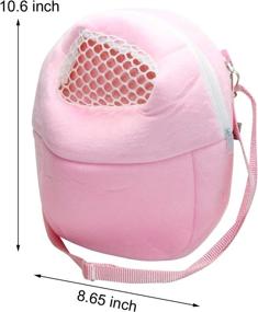 img 3 attached to 🐾 Breathable Outgoing Bag with Shoulder Strap for Hedgehog, Sugar Glider, Chinchilla, Guinea Pig, Squirrel - Wontee Pet Carrier Bag