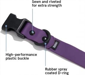 img 2 attached to Waterproof And Odor-Proof Dog Collar For Puppies And Adult Dogs - Adjustable Size - Small - Purple (BarkBox)