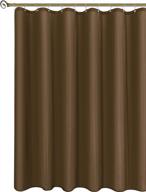 biscaynebay 72x72 brown water resistant shower curtain liner - rust resistant grommets, weighted bottom hem & machine washable logo