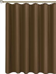 img 4 attached to Biscaynebay 72X72 Brown Water Resistant Shower Curtain Liner - Rust Resistant Grommets, Weighted Bottom Hem & Machine Washable