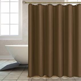 img 3 attached to Biscaynebay 72X72 Brown Water Resistant Shower Curtain Liner - Rust Resistant Grommets, Weighted Bottom Hem & Machine Washable
