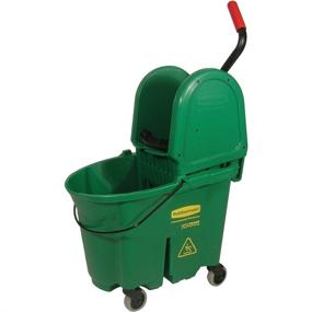 img 3 attached to 🧼 Rubbermaid Commercial WaveBrake 2.0 - 35 QT Down-Press Mop Bucket and Wringer, Green (FG757888GRN): Efficient Cleaning Solution for Commercial Spaces