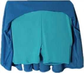 img 1 attached to Стильно и безопасно: мини-юбка трапециевидной формы MULLSAN со встроенными шортами для женщин