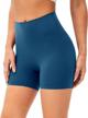high waisted yoga biker shorts for women - lavento's naked feeling ultra soft workout shorts with 5" / 6" inseam logo