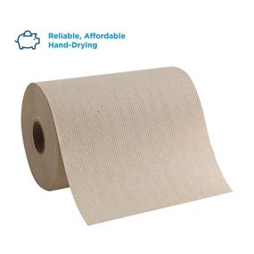 img 2 attached to 🧻 Pacific Blue Basic Recycled Paper Towel Roll (formerly Envision) by GP PRO (Georgia-Pacific), Brown, 26401, 350 Feet Per Roll, 12 Rolls Per Case