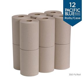 img 1 attached to 🧻 Pacific Blue Basic Recycled Paper Towel Roll (formerly Envision) by GP PRO (Georgia-Pacific), Brown, 26401, 350 Feet Per Roll, 12 Rolls Per Case