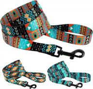 tribal patterned nylon leash for small dogs- durable & stylish 5ft walking leash by collardirect логотип