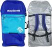 small bodyboard bag for up to 38.5" boards - blue reflective backpack for single board logo