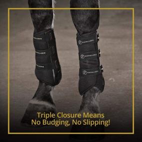 img 3 attached to Pro-K 3D Air-Mesh Horse Boots For Dressage: Lightweight And Durable Leg Protection For Performance Sports