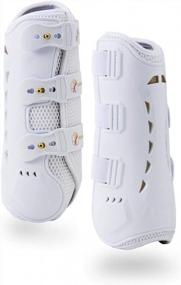 img 4 attached to Pro-K 3D Air-Mesh Horse Boots For Dressage: Lightweight And Durable Leg Protection For Performance Sports