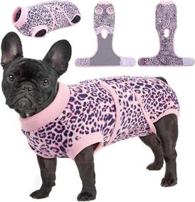 img 4 attached to 🐾 Kuoser Dog Recovery Suit – Leopard Printed Abdominal Wound Healing Vest for Pets post-Surgery, Skin Conditions, and Cone Alternative – Prevent Licking with Comfortable Dog Onesies