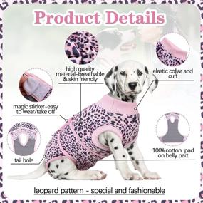 img 2 attached to 🐾 Kuoser Dog Recovery Suit – Leopard Printed Abdominal Wound Healing Vest for Pets post-Surgery, Skin Conditions, and Cone Alternative – Prevent Licking with Comfortable Dog Onesies