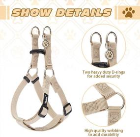 img 2 attached to PUPTECK Adjustable Soft Nylon Dog Harness With ID Tag - Perfect For No-Pull Walking And Outdoor Activities