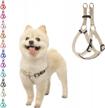 pupteck adjustable soft nylon dog harness with id tag - perfect for no-pull walking and outdoor activities logo