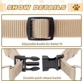img 1 attached to PUPTECK Adjustable Soft Nylon Dog Harness With ID Tag - Perfect For No-Pull Walking And Outdoor Activities