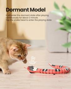 img 1 attached to Interactive Electric Snake Toy For Indoor Cats - Realistic Smart Sensing Simulation With Infrared Induction & Obstacle Avoidance Functionality - Feeko Cat Toy For Enriching Playtime