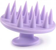 silicone bristle scalp massager shampoo brush - bestool scrubs exfoliating scalp and promotes hair growth, dandruff treatment, and stress release for women and men (purple) logo