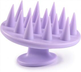 img 4 attached to Silicone Bristle Scalp Massager Shampoo Brush - Bestool Scrubs Exfoliating Scalp And Promotes Hair Growth, Dandruff Treatment, And Stress Release For Women And Men (Purple)