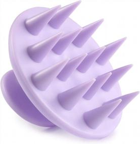 img 2 attached to Silicone Bristle Scalp Massager Shampoo Brush - Bestool Scrubs Exfoliating Scalp And Promotes Hair Growth, Dandruff Treatment, And Stress Release For Women And Men (Purple)