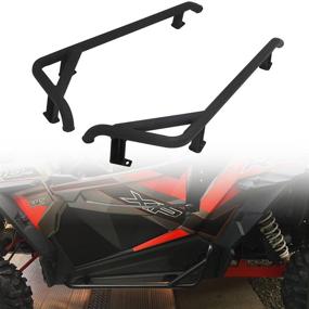 img 4 attached to 🚀 БОКОВЫЕ ШАГОВЫЕ ПОРОГИ ELITEWILL RZR Rock Sliders Черные с деревянными кикерами - Совместимы с Polaris RZR 900 Trail, 900S, 1000S, 1000XP, Turbo (2014-2022) - на два сиденья