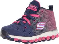 skechers girls skech air jumparound running black girls' shoes : athletic logo