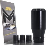 🚗 enhance your ride with the mega racer 8cm black aluminum shift knob - perfect for buttonless automatic and manual transmissions, interior automotive replacement part логотип