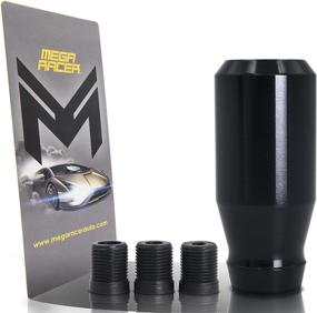 img 4 attached to 🚗 Enhance Your Ride with the Mega Racer 8cm Black Aluminum Shift Knob - Perfect for Buttonless Automatic and Manual Transmissions, Interior Automotive Replacement Part