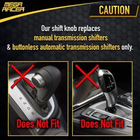 img 2 attached to 🚗 Enhance Your Ride with the Mega Racer 8cm Black Aluminum Shift Knob - Perfect for Buttonless Automatic and Manual Transmissions, Interior Automotive Replacement Part