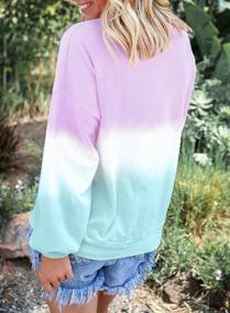 img 2 attached to Eytino Tie Dye Printed Long Sleeve Sweatshirt For Women - Colorblock Pullover Tops In Sizes S-2XL